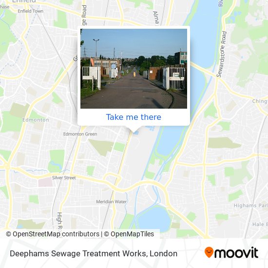 Deephams Sewage Treatment Works map