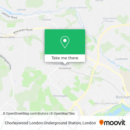 Chorleywood London Underground Station map