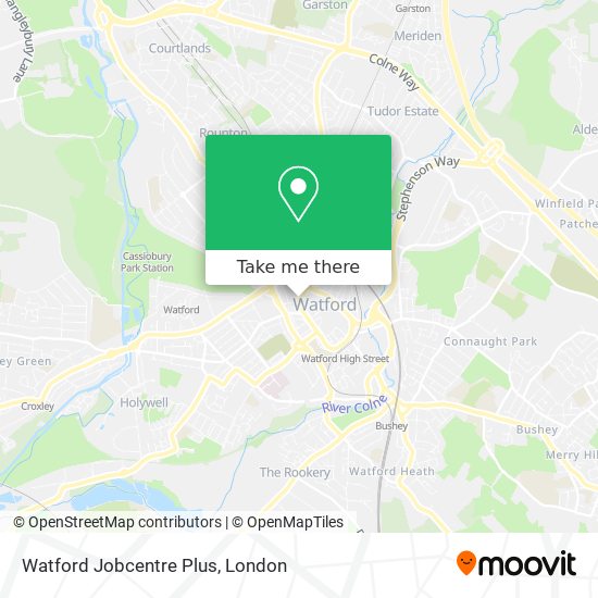 Watford Jobcentre Plus map