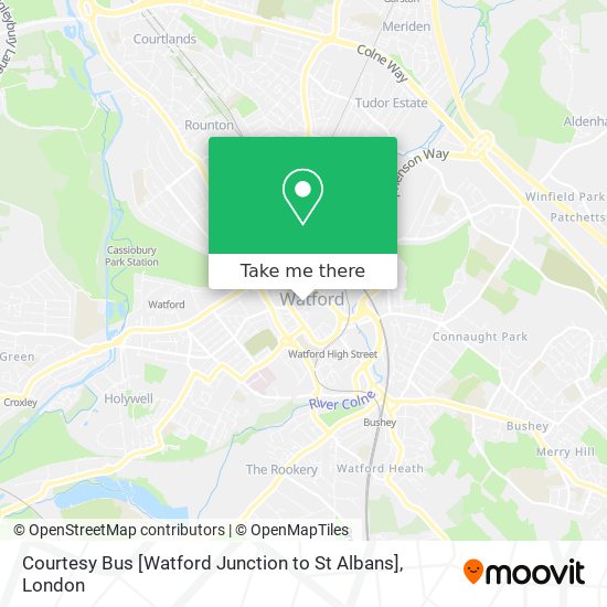 Courtesy Bus [Watford Junction to St Albans] map