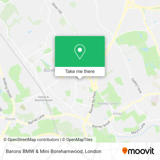 Barons BMW & Mini Borehamwood map