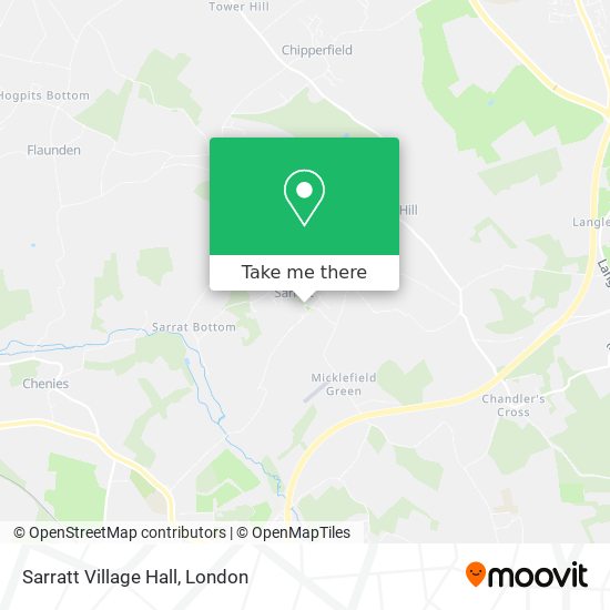 Sarratt Village Hall map