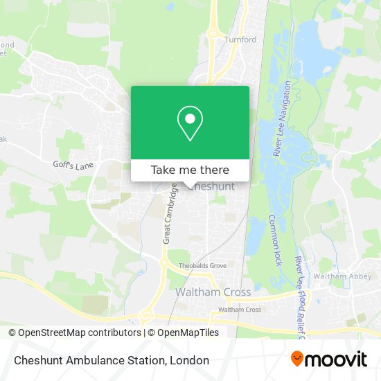 Cheshunt Ambulance Station map