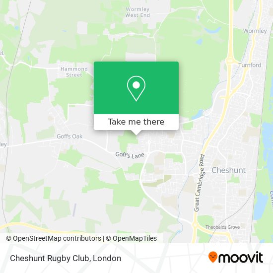 Cheshunt Rugby Club map
