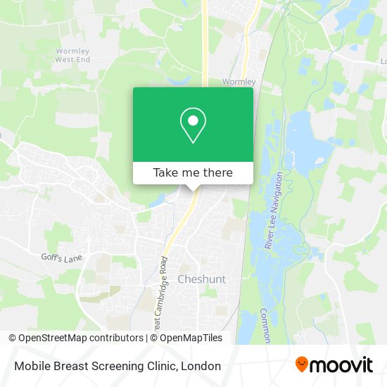 Mobile Breast Screening  Clinic map