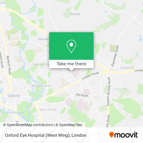 Oxford Eye Hospital (West Wing) map