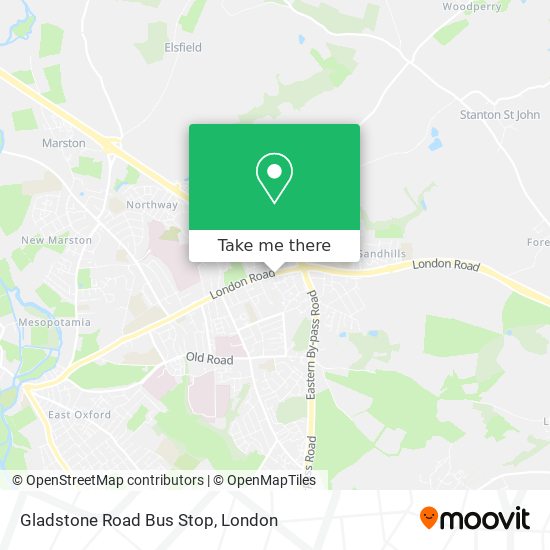 Gladstone Road Bus Stop map