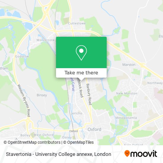 Stavertonia - University College annexe map