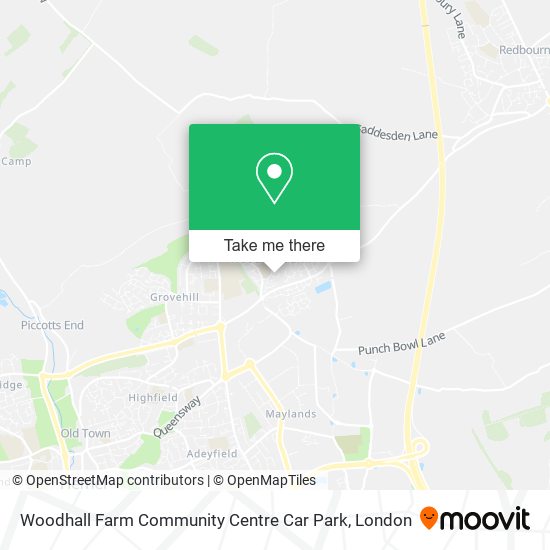 Woodhall Farm Community Centre Car Park map