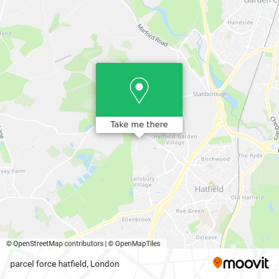 parcel force hatfield map