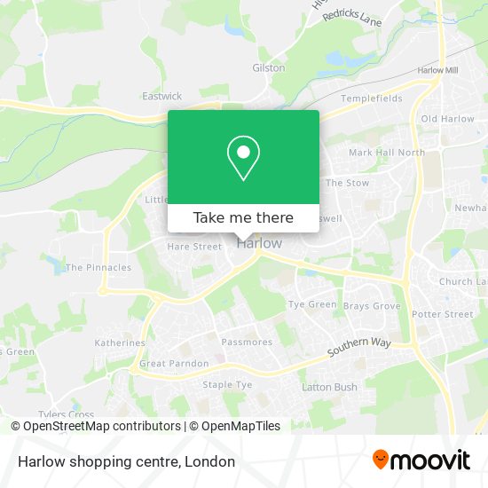 Harlow shopping centre map