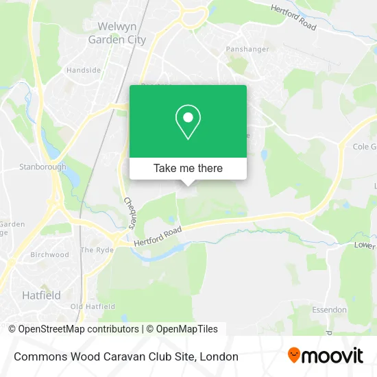 Commons Wood Caravan Club Site map