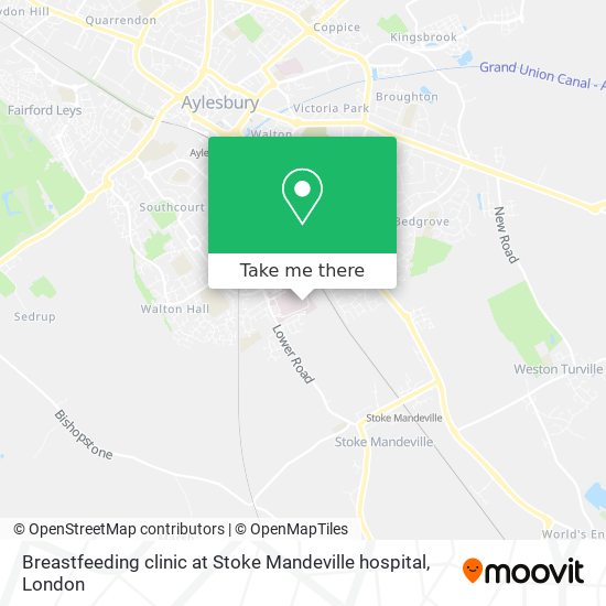 Breastfeeding clinic at Stoke Mandeville hospital map