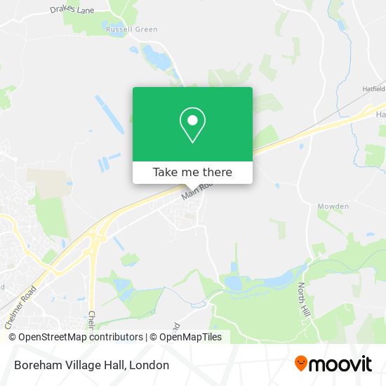 Boreham Village Hall map