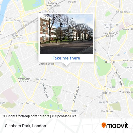 Clapham Park map