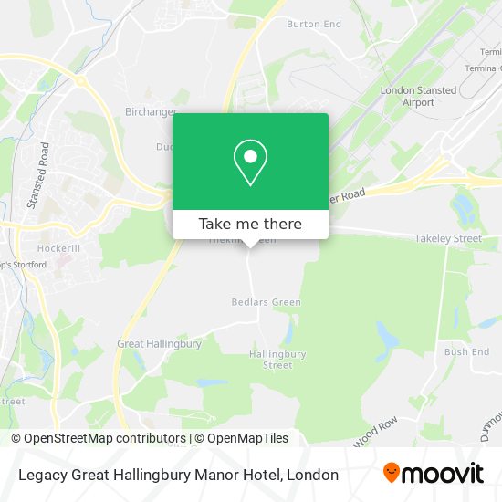 Legacy Great Hallingbury Manor Hotel map