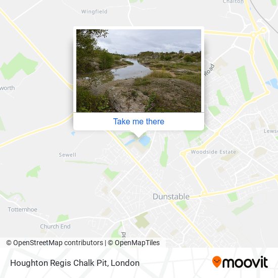 Houghton Regis Chalk Pit map