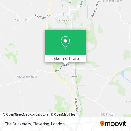The Cricketers, Clavering map