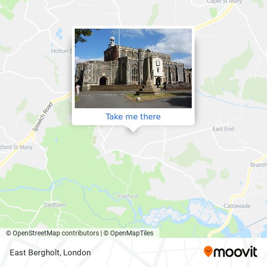East Bergholt map