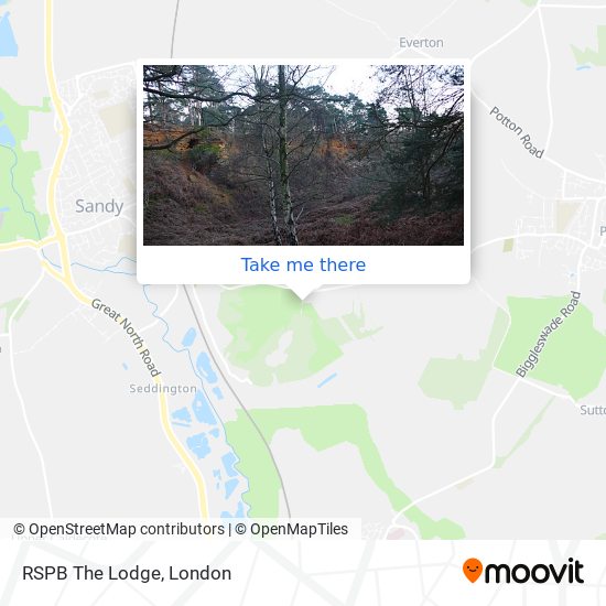 RSPB The Lodge map