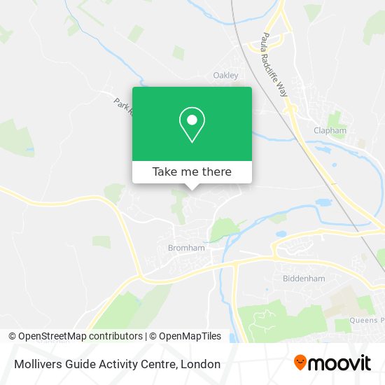 Mollivers Guide Activity Centre map