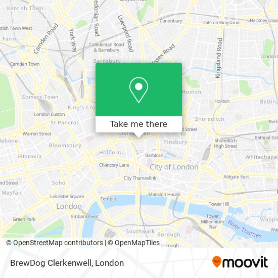 BrewDog Clerkenwell map