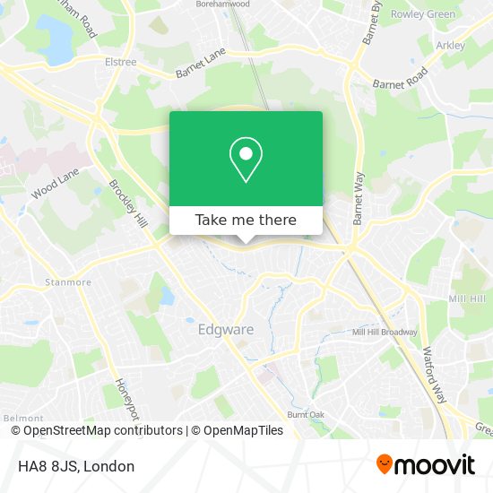 HA8 8JS map