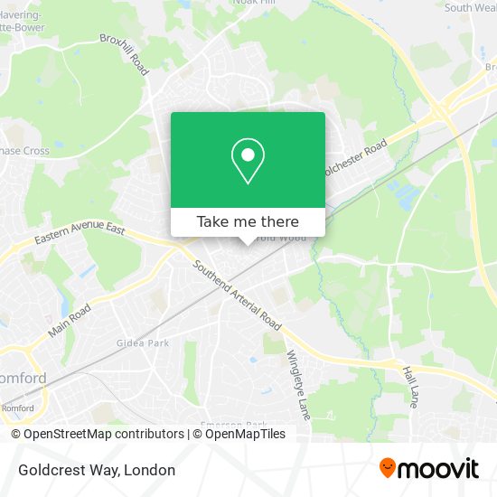 Goldcrest Way map