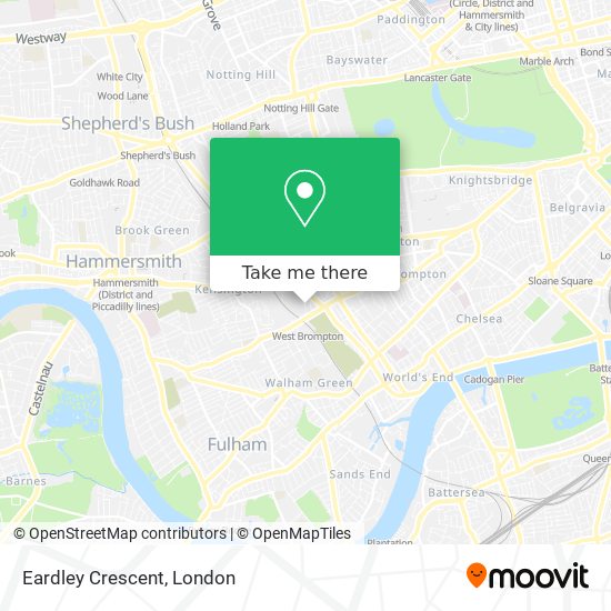Eardley Crescent map