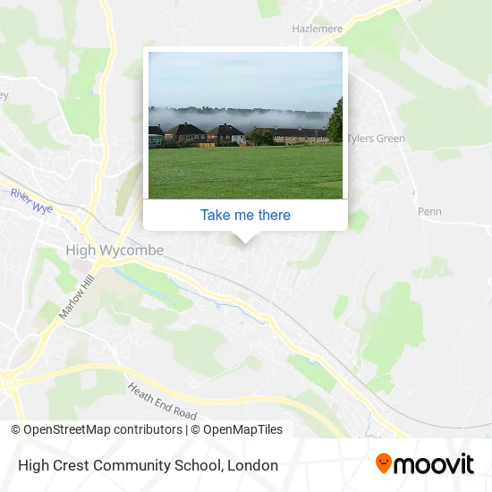 High Crest Community School map