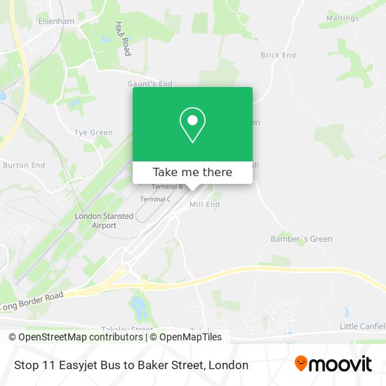 Stop 11 Easyjet Bus to Baker Street map