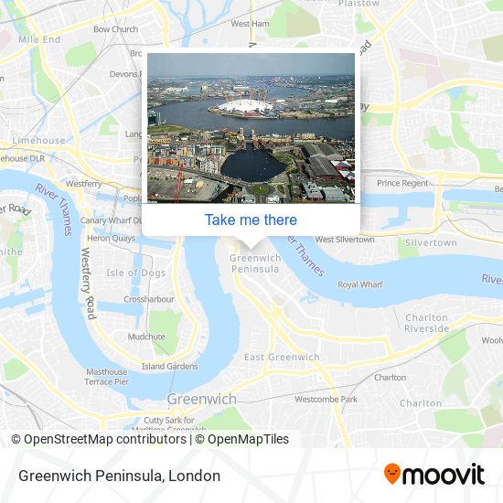 Greenwich Peninsula map