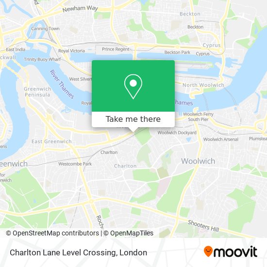 Charlton Lane Level Crossing map