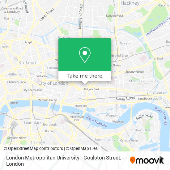 London Metropolitan University - Goulston Street map