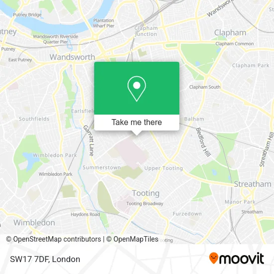 SW17 7DF map
