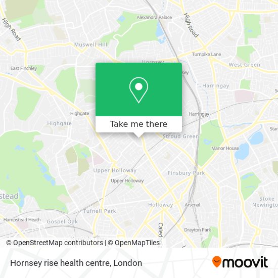Hornsey rise health centre map