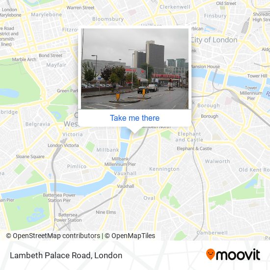 Lambeth Palace Road map
