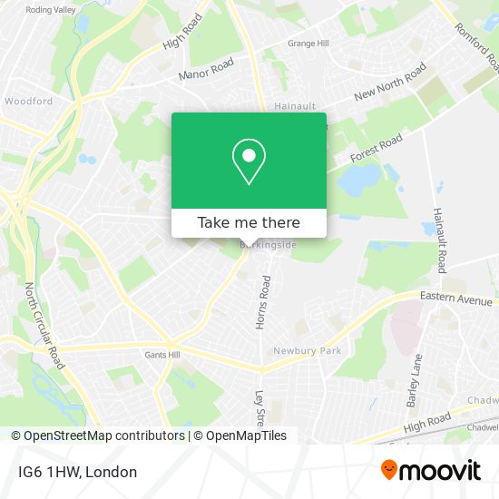 IG6 1HW map