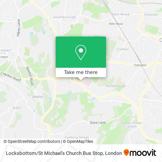 Locksbottom / St Michael's Church Bus Stop map