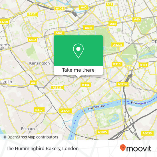 The Hummingbird Bakery map