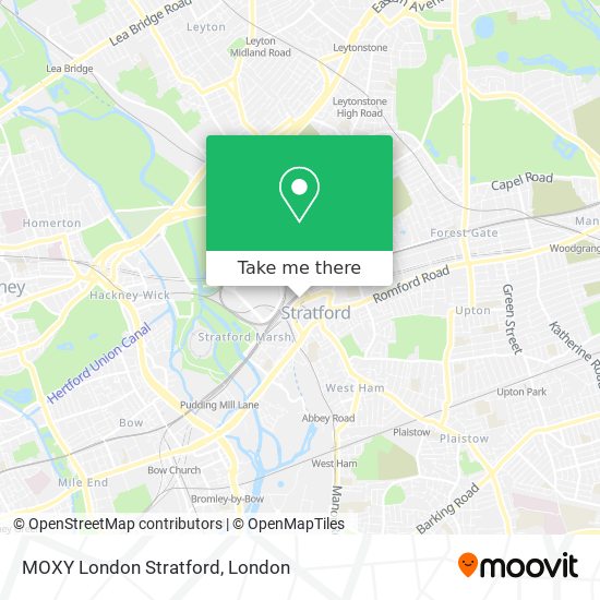 MOXY London Stratford map