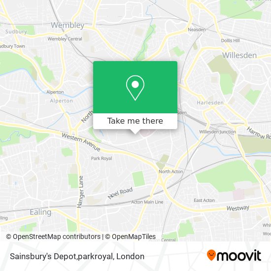 Sainsbury's Depot,parkroyal map