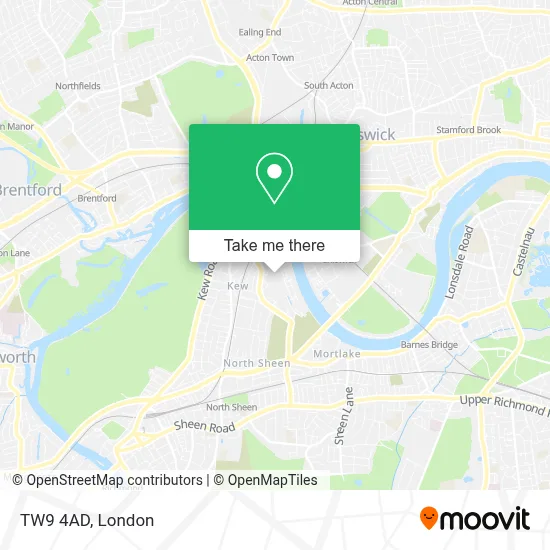 How to Get to TW9 4AD in Kew by Bus, Tube or Train?