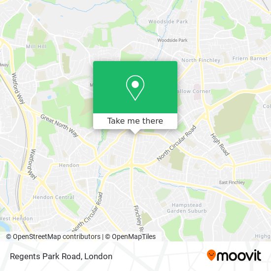 Regents Park Road map