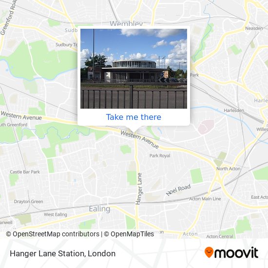 Hanger Lane Station map