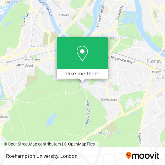 Roehampton University map
