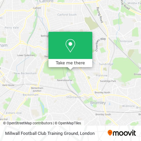 Millwall Football Club Training Ground map