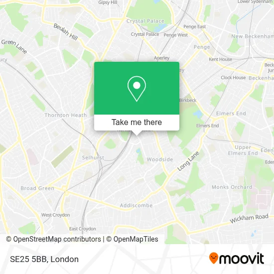 Se25 Postcode How to Get to SE25 5BB in South Norwood by Train, Bus or Tube?