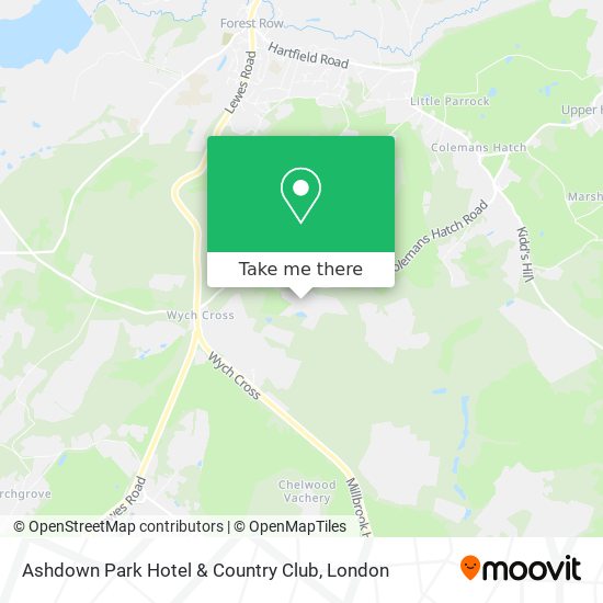 Ashdown Park Hotel & Country Club map