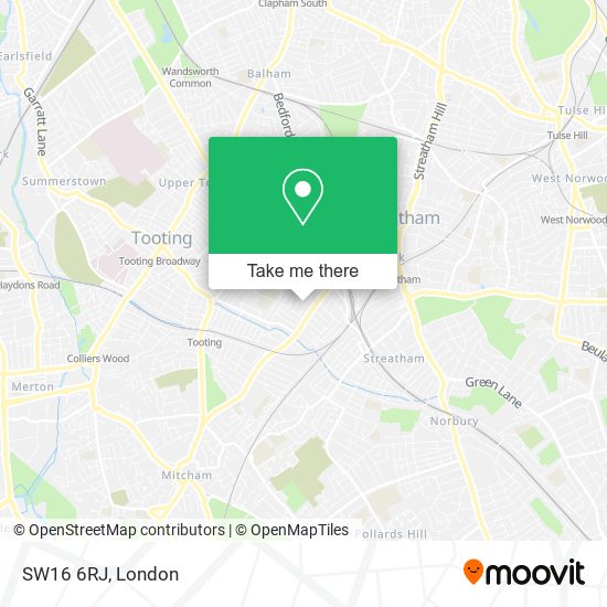 SW16 6RJ map